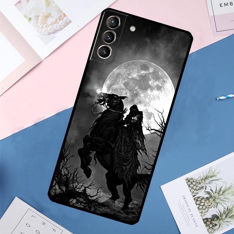 Чехол-череп Жнеца Смерти для Samsung Galaxy S25 Ultra S24 S23 S22 S21 Ultra S9 S10 Plus S23 FE S25 FE Задняя крышка