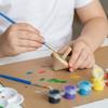 12 шт. Маленький неокрашенный деревянный волчок 4,5x5,5 см Для детских художественных проектов Развитие мелкой моторики и ручное ремесло