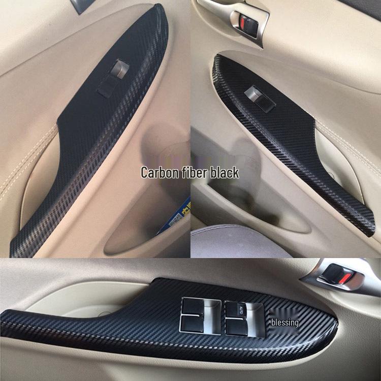 Carbon Fiber Door Handle Stickers for 2007-2013 Corolla Interior Modification