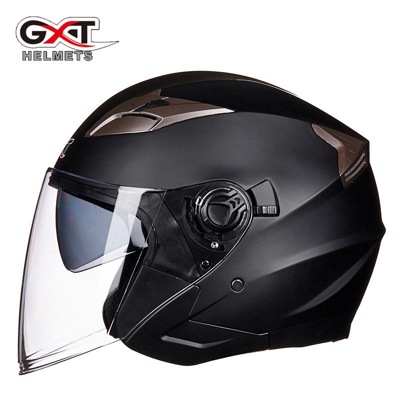 Электрический скутер-шлем GXT708 с двойным козырьком для мужчин и женщин - Всесезонный безопасный полушлем