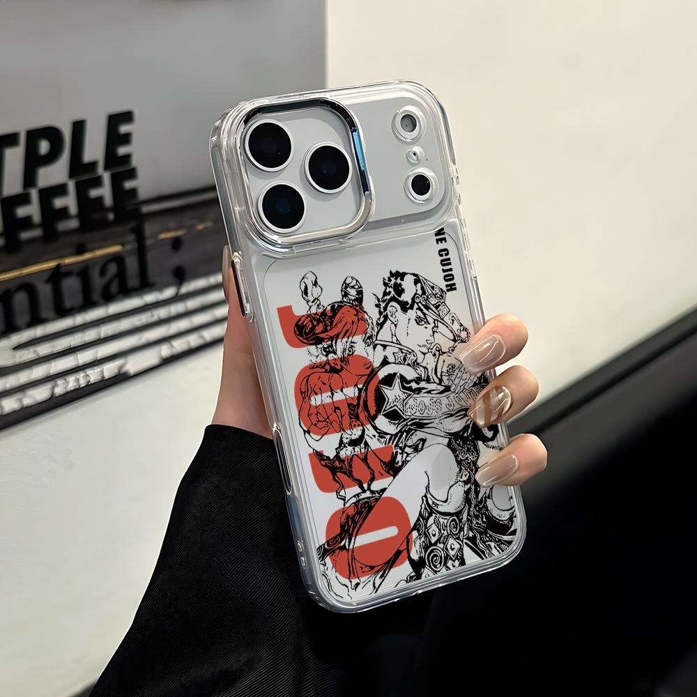 Чехол для телефона JoJo's Bizarre Adventure для Apple iPhone 17 Air 16 16e 15 14 13 12 11 Pro Max X Xs XR 8 Plus Роскошный прозрачный чехол