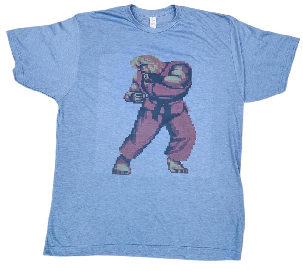 Street Fighter Ken Vintage blue color Men039s Tshirt Unisex T-Shirt