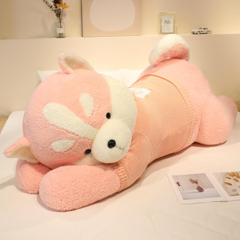 Large Soft Sweater Party Dog Husky Big Doll Plush Toy Big Dog Doll Girl Rag Doll
