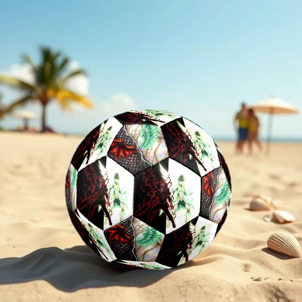 1pc Black Clover Soccer Ball Size 5 Indoor Soccer Ball Fashion Colorful Backyard Game - Great For Sports Fans Gift HE1