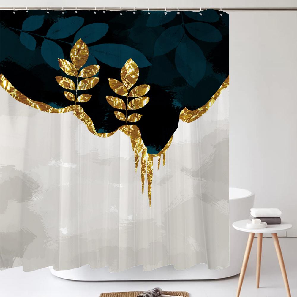 Nordic Abstract Art Shower Curtain Simple Geometry Bath Bathtub Curtain Waterproof Polyester Bathroom Curtain Accessories Decor