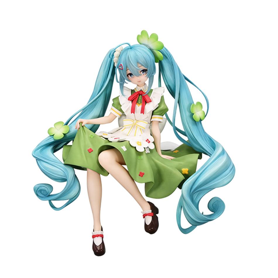 Gifts te style Hatsune Miku Figure For Pretty Girl Four Leaf Clover Flower Fairy Model Decorative Collectibles Great Birthday