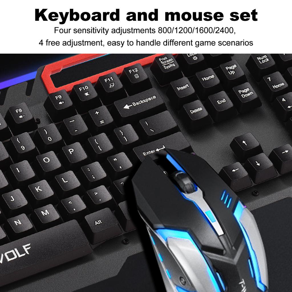 Desktop Computer Office Game Keyboard Mouse Thunderwolf TF-600 Suit
