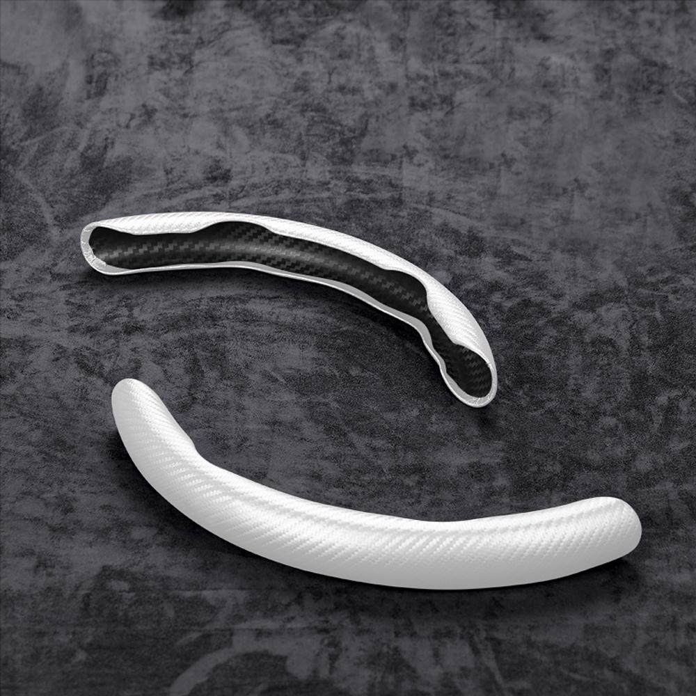 Универсальный 1 пара Кожаный чехол на руль из углеродного волокна Нескользящий чехол-бустер для колеса из волокнистой кожи ПВХ