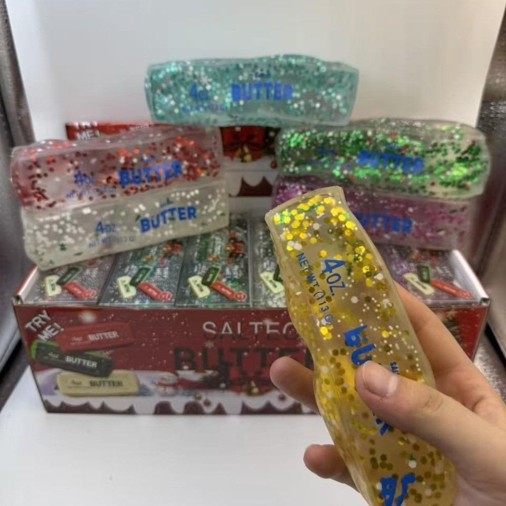 Glitter Butter Stick Squishy Toy Slow Rising Fidget Toy Butter Stick Squeeze Toy Anti-Anxiety