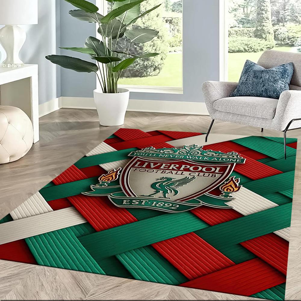 Liverpool Football Club Area Rug Design For Game Room Dormitory Balcony Foyer Antislip Carpet Office Home Decor Wedding Party Gift