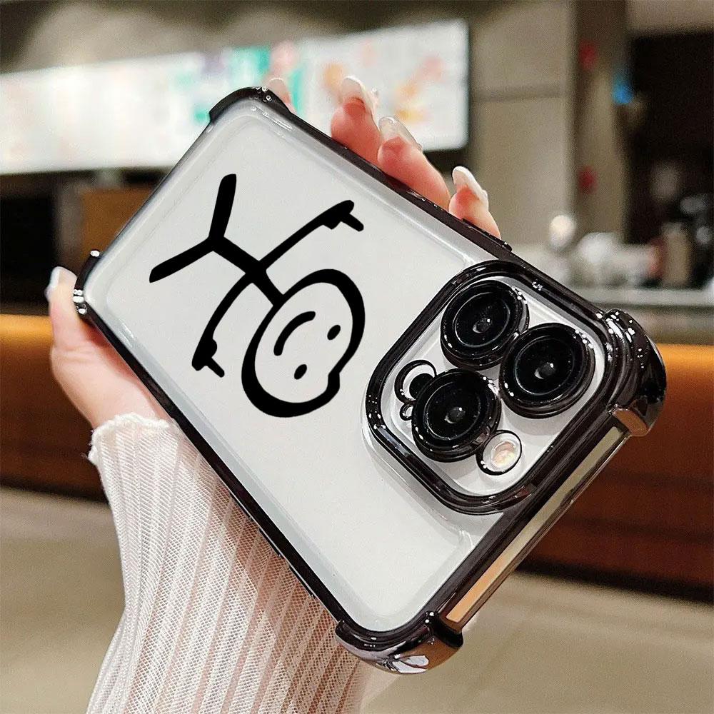 Stickman Cool Middle Finger Cute Man Phone Case For Xiaomi 15T 14T 13 Pro 15 F8 Ultra Poco X7 F7 Pro 5G X5 X6 F5 M7 Clear Cover