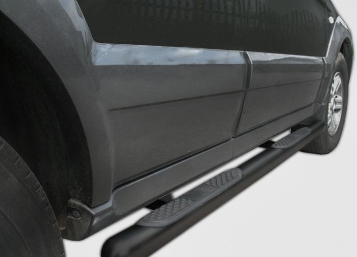 Tubes Marche-Pieds Latéraux - J&J Automotive - Kia Sorento 2002-2008 - 2 Pièces - Noir - Fixation Incluse