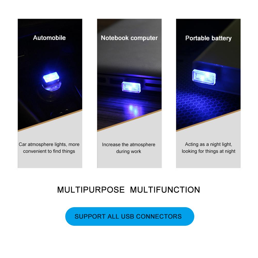 Car usb atmosphere lamp led free-to-change decorative lamp car interior foot lighting lamp car atmosphere lamp
