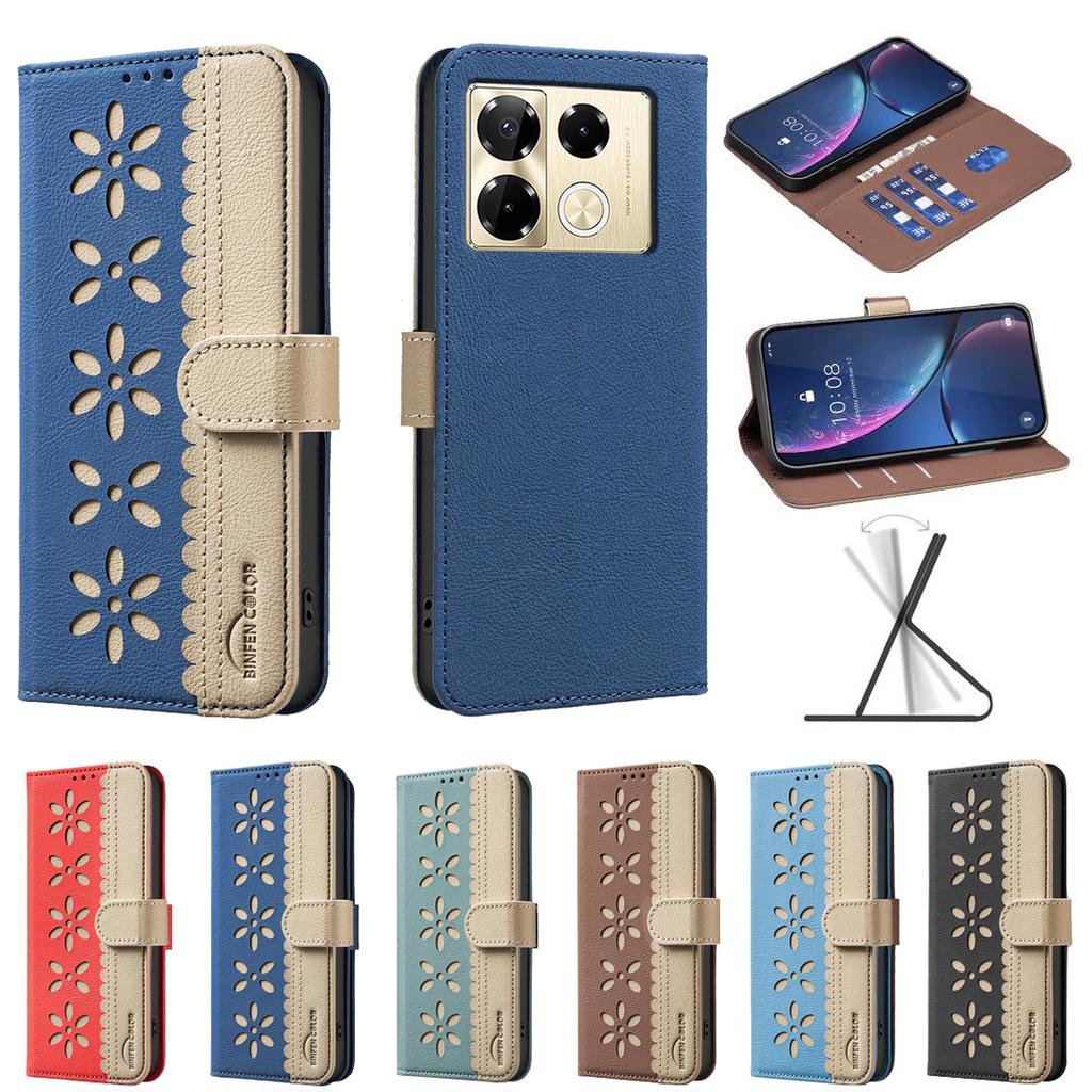 Чехол-книжка из кожи для Infinix Note 40 Pro Plus Обложка Бампер Мягкая Бизнес Задняя Крышка BF36