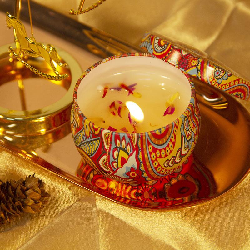 Свеча из соевого воска с сухоцветами, сделанная своими руками - Романтический ароматерапевтический сувенир