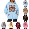 Women's Round Neck Long Sleeve Rugby Print Top Hoodie