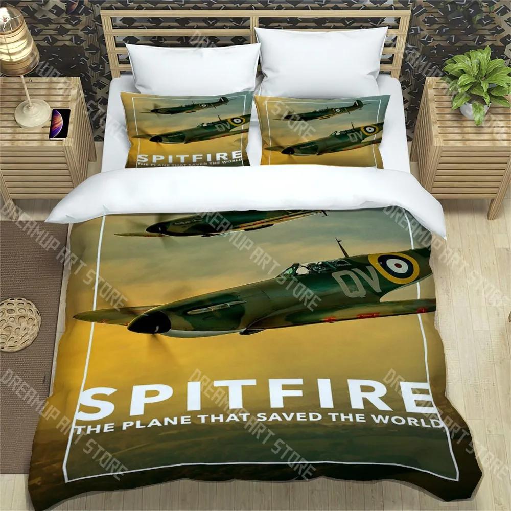 S-Spitfire Модный Трендовый Принт Трехкомпонентный Комплект Постельного Белья Подходит для Детей или Взрослых Пододеяльник Наволочка Комплект Постельного Белья Подарок на День Рождения