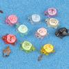 10Pcs Luminous Mini Cartoon Turtle Miniatures Glow In the Dark Resin Ornaments Fairy Garden Decoration Micro Landscape