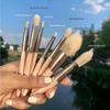 Mini 8 Makeup Brush Set Liquid Foundation Concealer BB Cream Eyeshadow Brush Non-Sticking Powder Dry and Wet Portable Artificial Fiber Beauty Tool