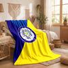Leeds United Football Print Flannel Blanket Soft Warm Sofa Bed Throw Blanket For Home Office Bedroom