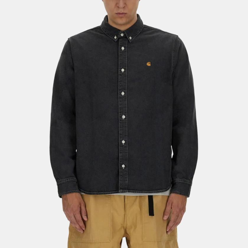 Carhartt WIP Logo-Embroidered Curved Hem Shirt I031928-89-60