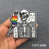 Вышитые нашивки на одежду Панк-нашивки для одежды Наклейки DIY с черепами и полосками Мультяшные нашивки Аппликации Значки