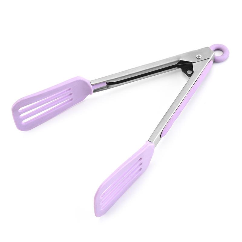 Food Tongs Stainless Steel Tongs Silicone Non-stick Cooking Clips Non-Slip Cooking Clip Clamp BBQ Salad Tools Grill  Accessories