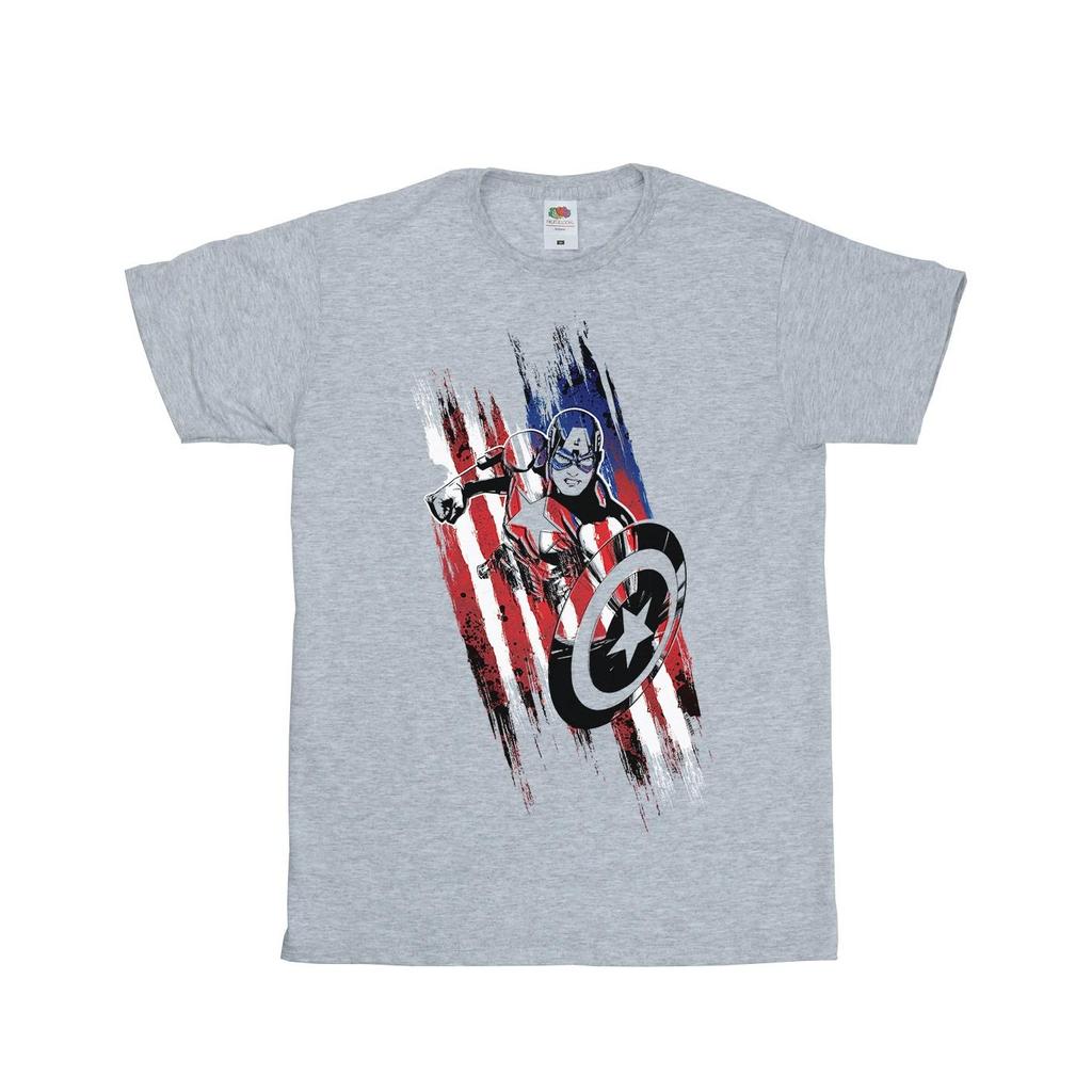 Marvel Mens Avengers Captain America Streaks T-Shirt