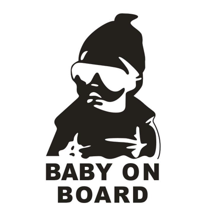 14x9 см BABY ON BOARD крутые задние светоотражающие солнцезащитные очки для детей, автомобильные наклейки, предупреждающие наклейки