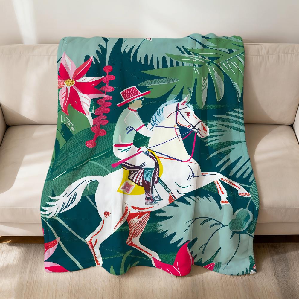 fashion art Preppy Tropical Christmas Flannel soft warm plush blanket sofa living room pet hogar bedroom gift home Car portable