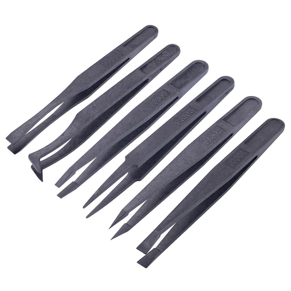 AntiStatic Carbon Fiber Tweezers Tool for Industrial Repair