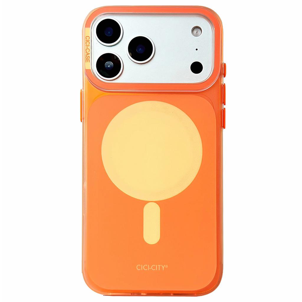CICI-CITY For iPhone 17 Pro Max Case Compatible with MagSafe PC + TPU IMD Dual Color Phone Cover