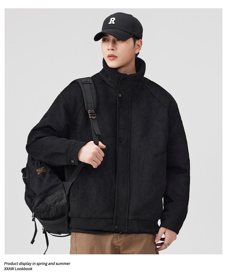 Мужская ретро-куртка Mu Yuan из кожи и меха ягненка - Зимняя коллекция