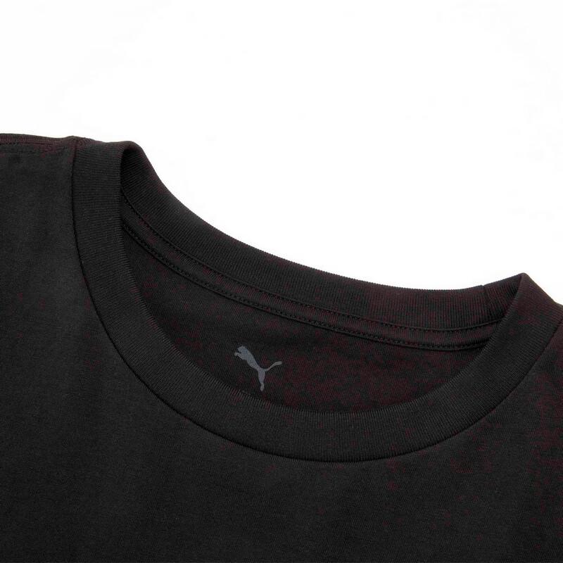 Puma Повседневная Дышащая Универсальная Простая Футболка с Коротким Рукавом Мужские Топы Черный 690645-01
