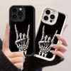 Чехол JT475 Skeleton Hands Rock'n'roll для iPhone 17 16 15 14 13 Pro Max, Samsung S26 S25 Ultra A17 A07 A56 A16, Xiaomi 15T, Redmi 15c 14C.