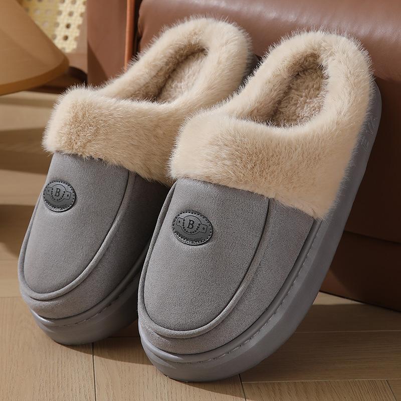 Cotton Slippers Large Size 2025 Winter Cotton Mop Warm Wool Slippers Thick Bottom Plush Slippers 45 46 47 48