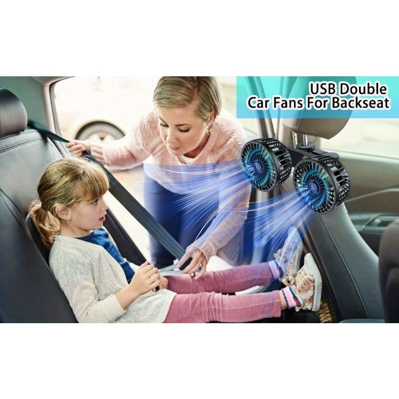 Двухголовый USB электрический вентилятор для автомобиля Автотовары