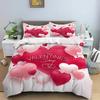 Новый 3D Пододеяльник с Сердцем Любви Подарок на День Святого Валентина Постельное Белье для Девочек Женщин Пар Мягкий Полиэстер Покрывало Домашний Текстиль