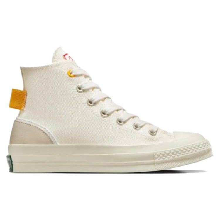 Converse Chuck 70 High Egret Желтые женские кроссовки Кремово-красные A07117C