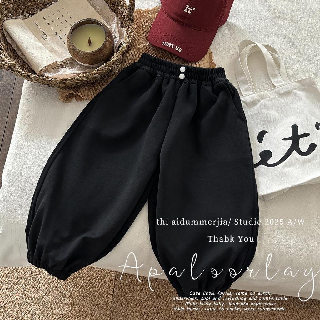 Children's Spring/Autumn Sporty Sweatpants - Unisex, Loose Fit, Versatile and Stylish Korean Baby Trousers