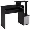 Computer Desk with Sliding Keyboard Tray Storage Drawer Shelf Home Office Workstation Black