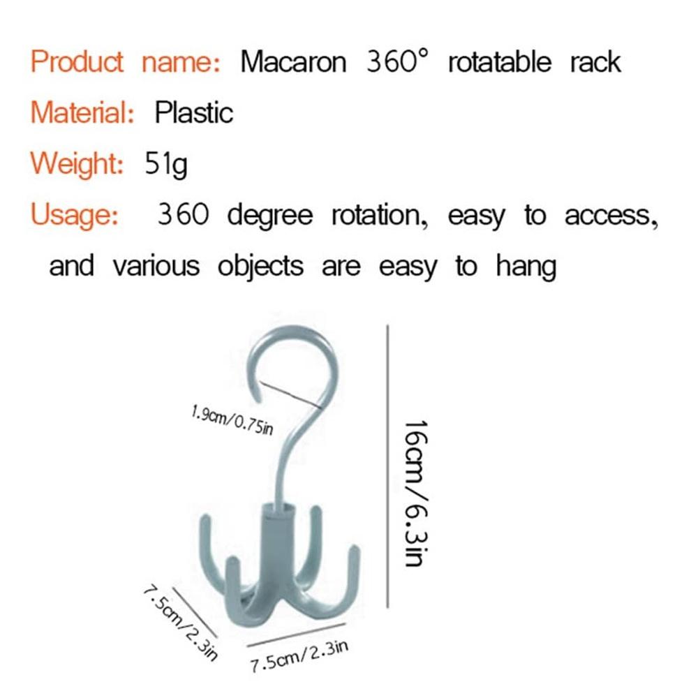 Большие Креативные Многофункциональные Вращающиеся Крючки с Четырьмя Лапками для Подвешивания Пальто, Сумок, Шарфов, Вешалки для Хранения Одежды в Гардеробе, Вешалки для Двери, Сумки
