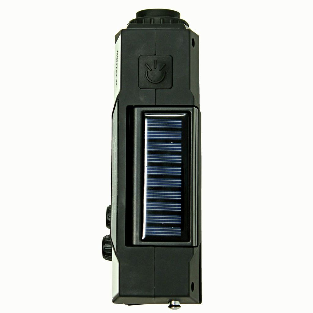 WINTECH Disaster Prevention Splashproof Charging Portable Radio with LED Light White Mobile Charging USB Cable and Type C Adapter Dry Battery