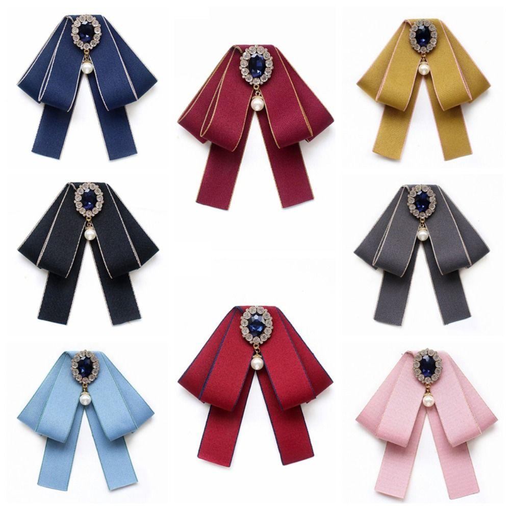 Adjustable Collar Flower Polyester College Ribbon Bowtie New Necktie Women