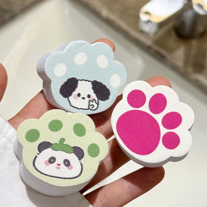 1/5Pcs Cute Cat Claw Glass Cleaning Brush Mirror Glass Wipe Adhesive Removal Magic Sponge Cleaner For Kitchen Bathroom