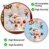Santa Claus Wall Stickers Christmas Window Cling, Santa/Snowman/House/ Tree Patterns Print, Waterproof Easy Peel Glass Art PVC Decorative