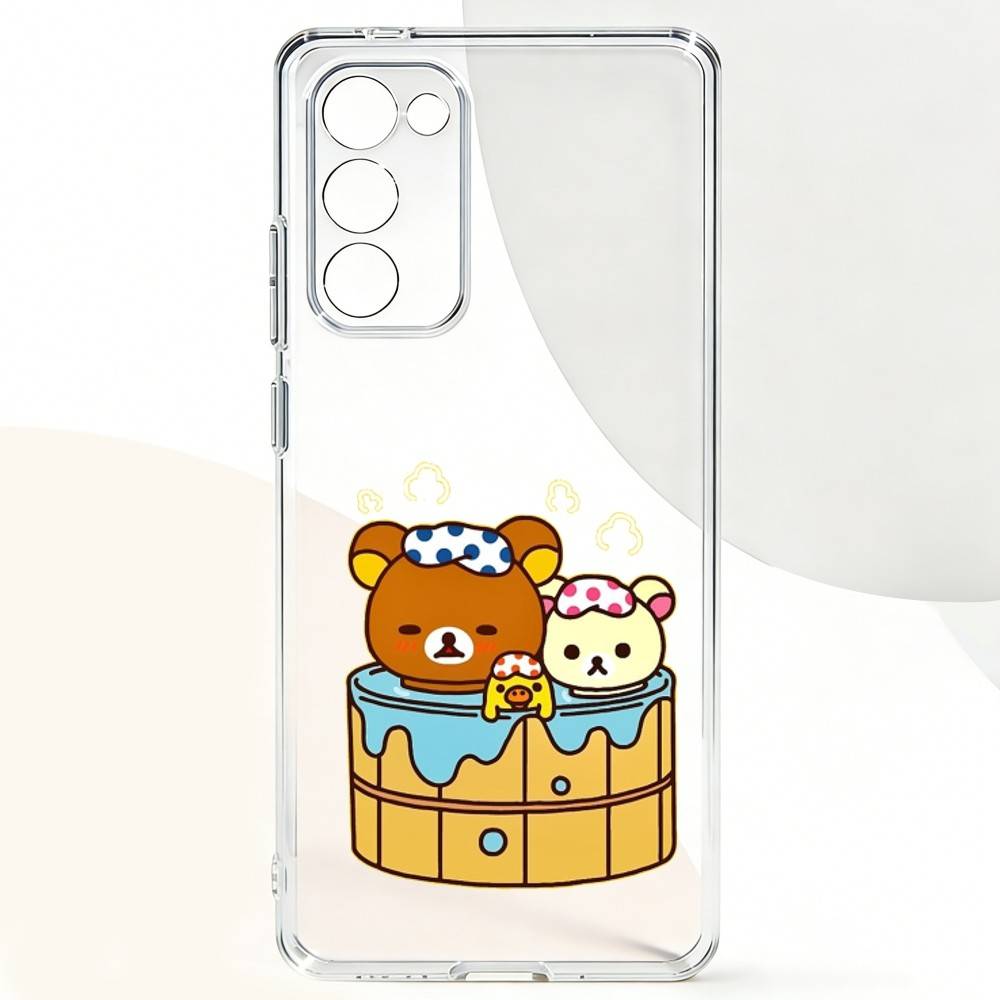 Чехол для телефона R-Relax K-kuma R-Rilakkuma для Samsung Galaxy A,71,70,52,51,40,31,50,50S,30S,21S,12,10,Note20ultra Прозрачный чехол