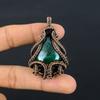 Malachite Pendant, 999 Copper Wire Wrapped Pendant Jewelry. Gift For Women Handmade Pendant Gemstone Jewelry