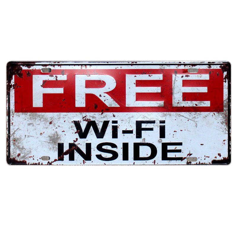Бесплатный Wi-Fi внутри, винтажные металлические пластины, автомобильный клуб, паб, бар, вечерние инструменты для украшения стен, металлические таблички, наклейки на стену