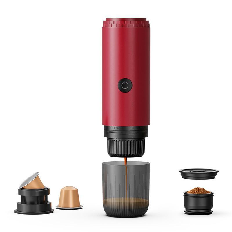 Portable Capsule Coffee Machine Mini Espresso Maker Home Camping Travel USB Rechargeable 304 Stainless Steel